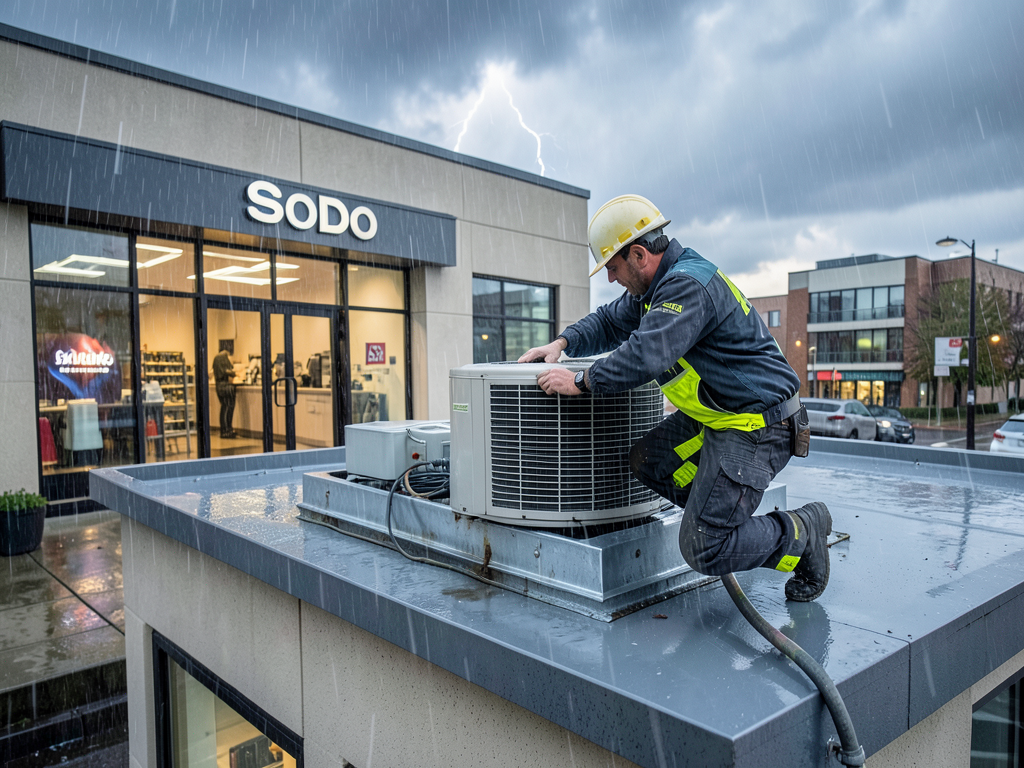 Fast air conditioning repair for retail shops in t